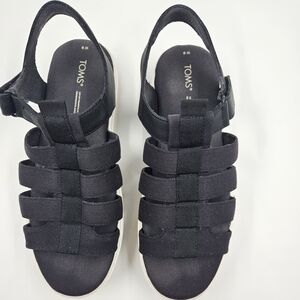 Toms | Fisherman Lug Sandal | Black | Size 9 W